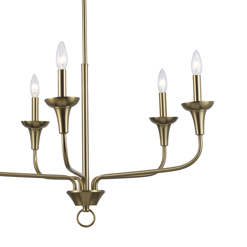 Capella 5-Light 30.75" Chandelier in Antique Gold