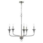 Capella 5-Light 30.75" Chandelier in Brushed Nickel