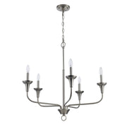 Capella 5-Light 30.75" Chandelier in Brushed Nickel