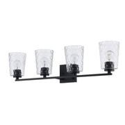 Marina 4-Light 33.5" Vanity Light in Black