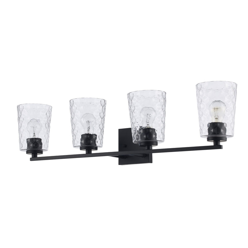 Marina 4-Light 33.5" Vanity Light in Black