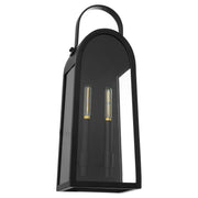 Rossi 20" Outdoor Wall Lantern in Matte Black