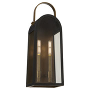 Rossi 20" Outdoor Wall Lantern in Matte Black / Aged Copper