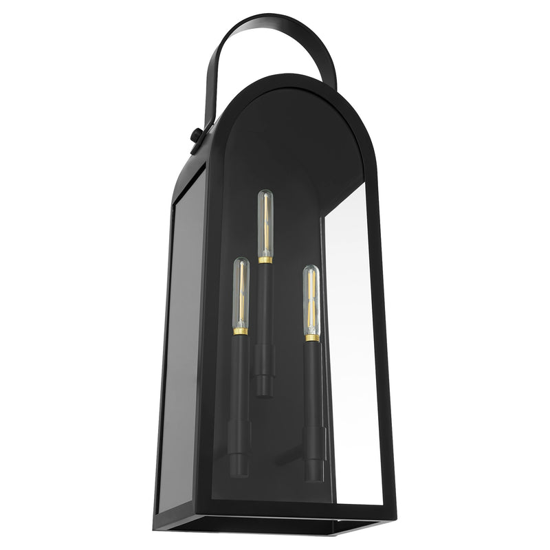 Rossi 25" Outdoor Wall Lantern in Matte Black