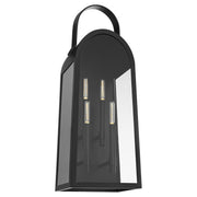 Rossi 30" Outdoor Wall Lantern in Matte Black
