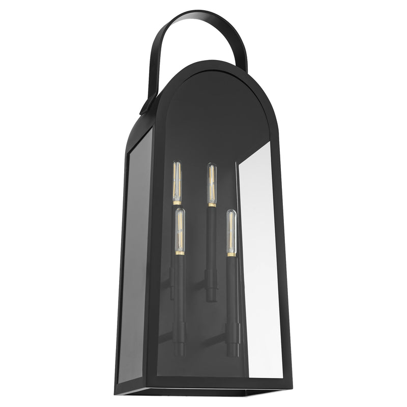 Rossi 30" Outdoor Wall Lantern in Matte Black
