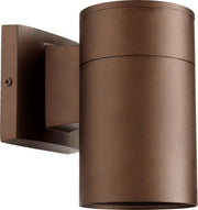 Cylinder 8" 1 Light Outdoor Wall Light in Oiled Bronze
