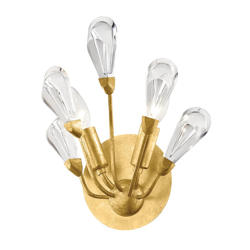 Tulip 2-Light Wall Sconce in Gold Leaf