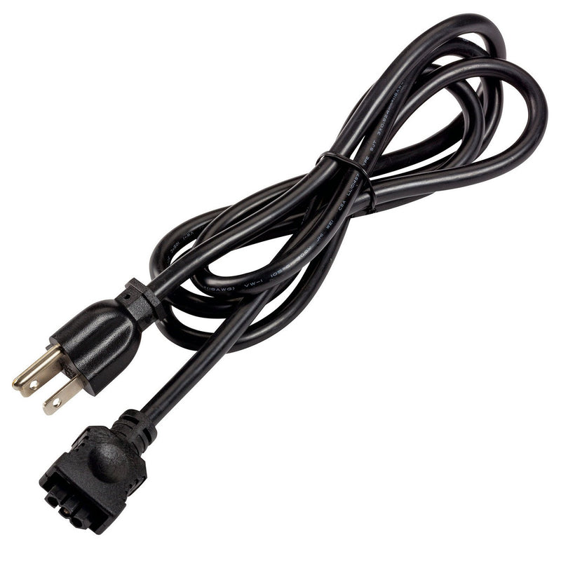 Under Cabinet 3-Prong Power Cord 62" in Black Material (not Painted)