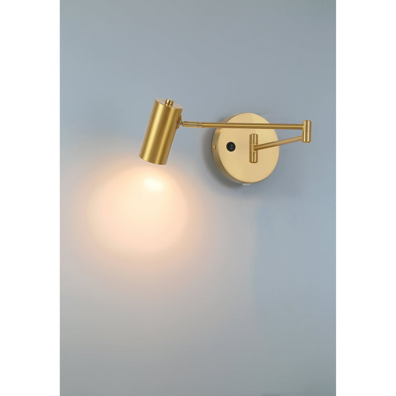 Austin LED Reading Light in Antique Brushed Brass