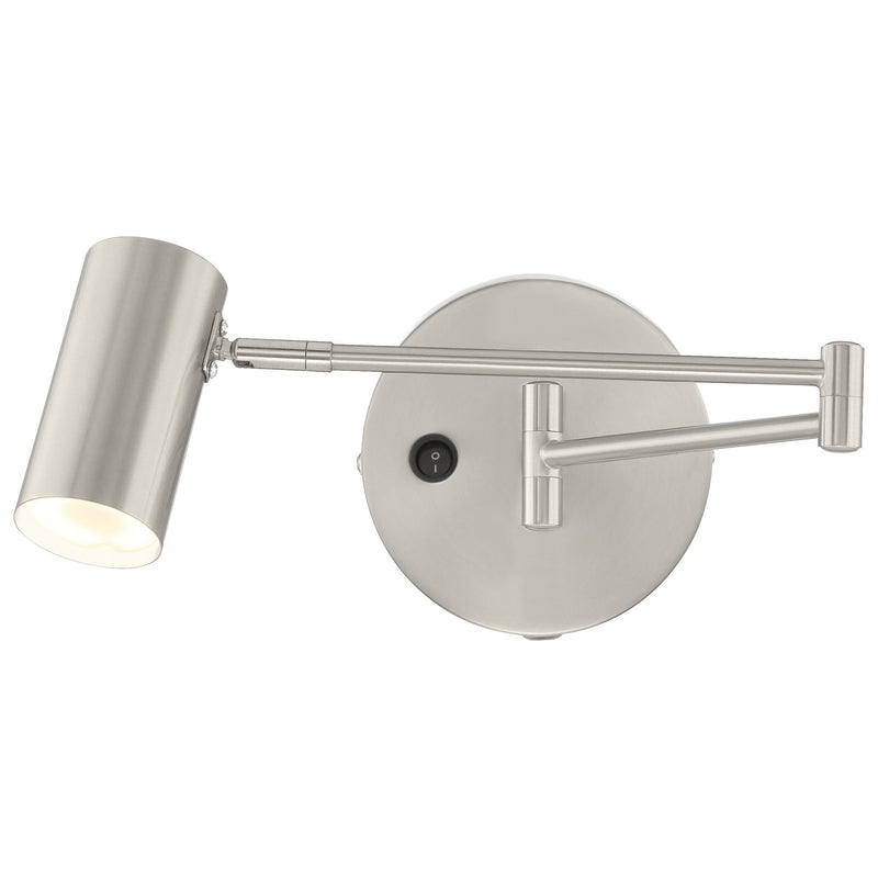 Austin LED Reading Light in Brushed Steel