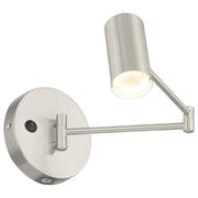 Austin LED Reading Light in Brushed Steel