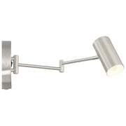 Austin LED Reading Light in Brushed Steel