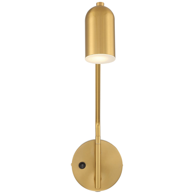 Lizbo LED Reading Light in Antique Brushed Brass