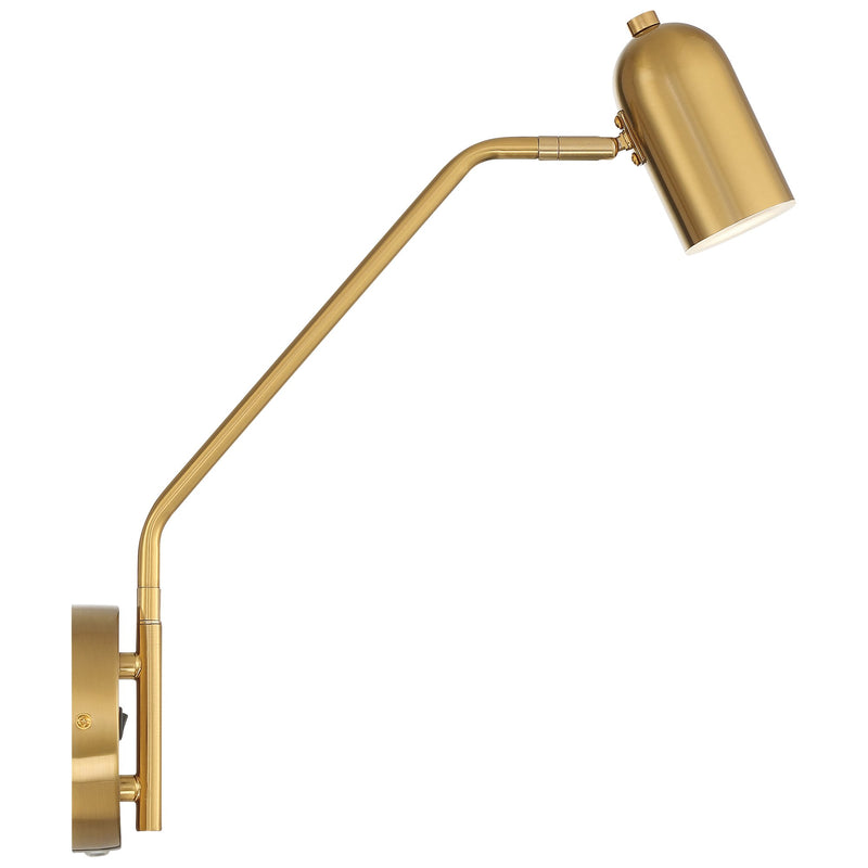 Lizbo LED Reading Light in Antique Brushed Brass