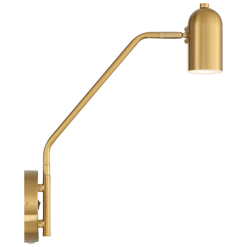 Lizbo LED Reading Light in Antique Brushed Brass