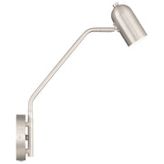 Lizbo LED Reading Light in Brushed Steel