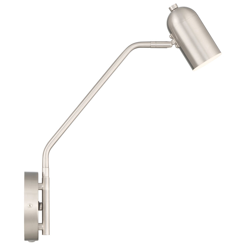 Lizbo LED Reading Light in Brushed Steel