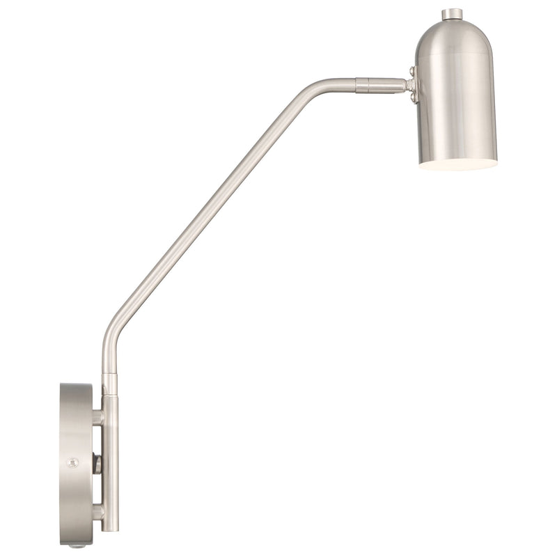 Lizbo LED Reading Light in Brushed Steel