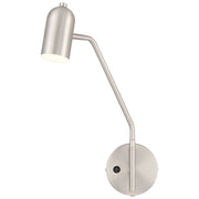 Lizbo LED Reading Light in Brushed Steel