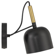 Porto LED Reading Light in Black W/antique Brushed Brass