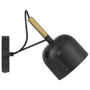 Porto LED Reading Light in Black W/antique Brushed Brass