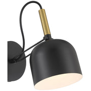Porto LED Reading Light in Black W/antique Brushed Brass