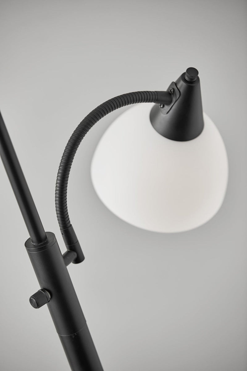 Piedmont 2-Light Torchiere Floor Lamp in Black