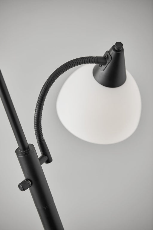 Piedmont 2-Light Torchiere Floor Lamp in Black