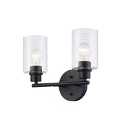 Kai 2-Light 13" Vanity Light in Black