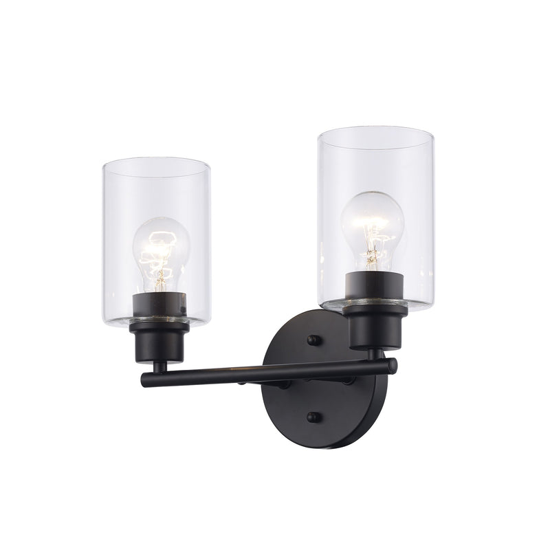 Kai 2-Light 13" Vanity Light in Black