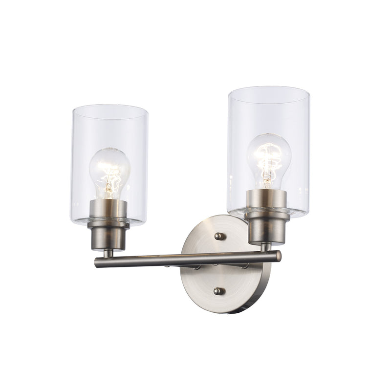Kai 2-Light 13" Vanity Light in Brushed Nickel