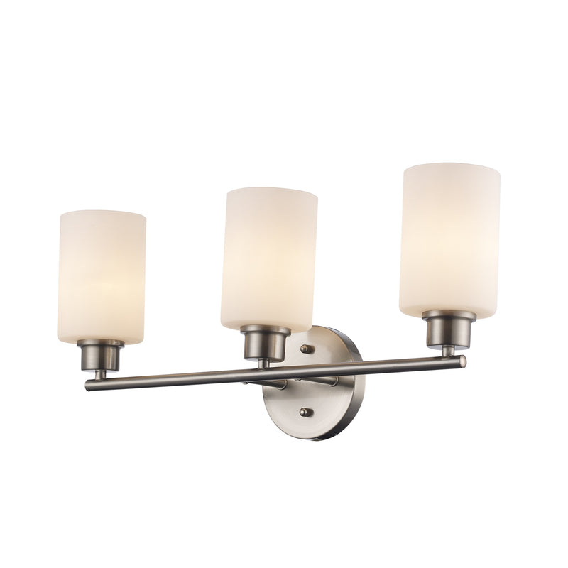 Kai 3-Light 22" Vanity Light in Brushed Nickel / Frosted