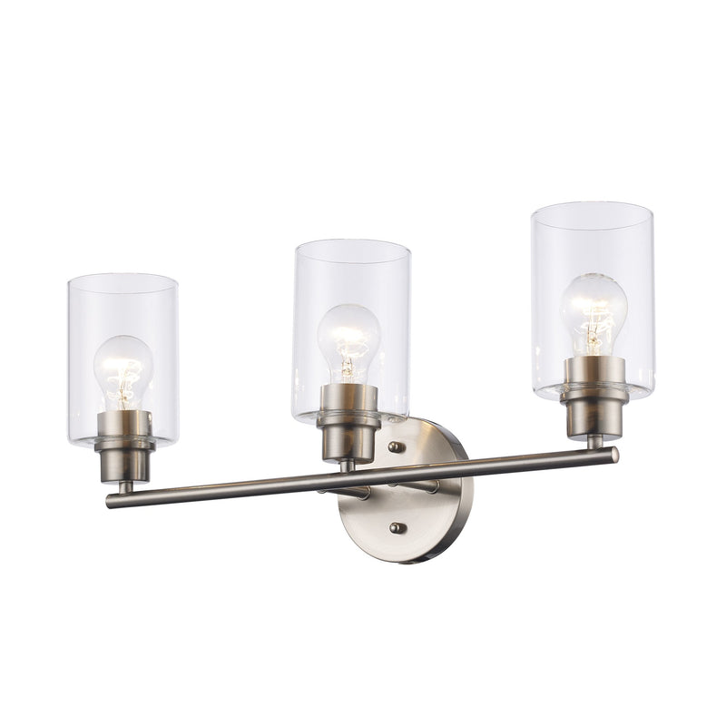 Kai 3-Light 22" Vanity Light in Brushed Nickel