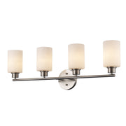 Kai 4-Light 31" Vanity Light in Brushed Nickel / Frosted