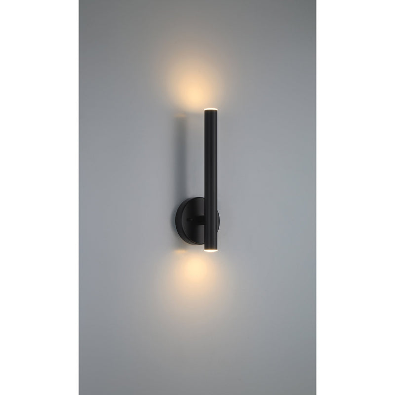 Pipeline 2-Light LED Wall Sconce in Matte Black