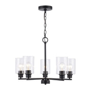 Kai 5-Light 22" Chandelier in Black
