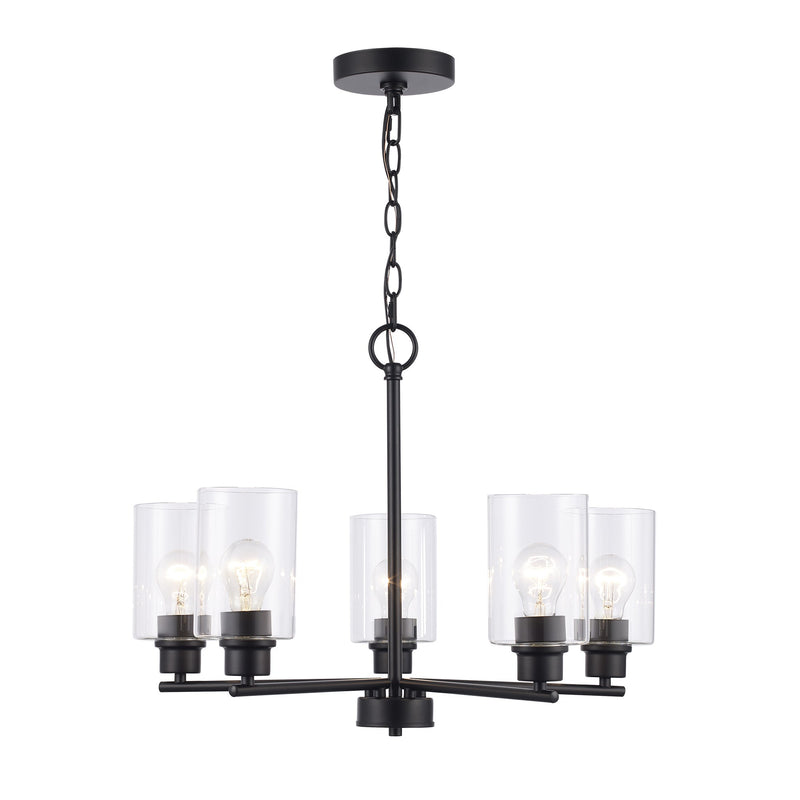 Kai 5-Light 22" Chandelier in Black
