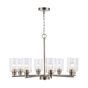 Kai 8-Light 30" Chandelier in Brushed Nickel