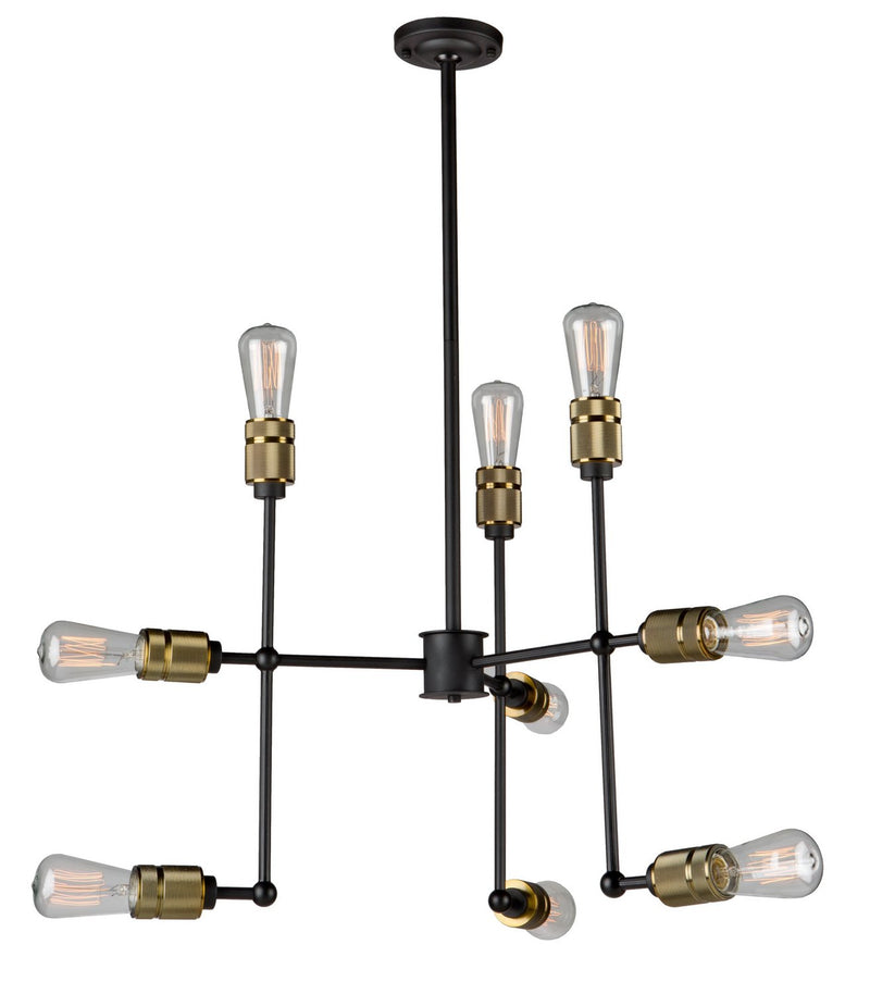 Jersey 9-Light Chandelier in Vintage Brass