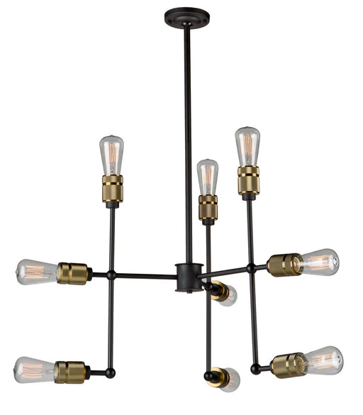 Jersey 9-Light Chandelier in Vintage Brass
