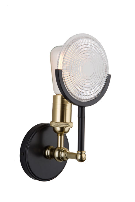 Baker Street Wall Light in Slate & Vintage Brass - Lamps Expo