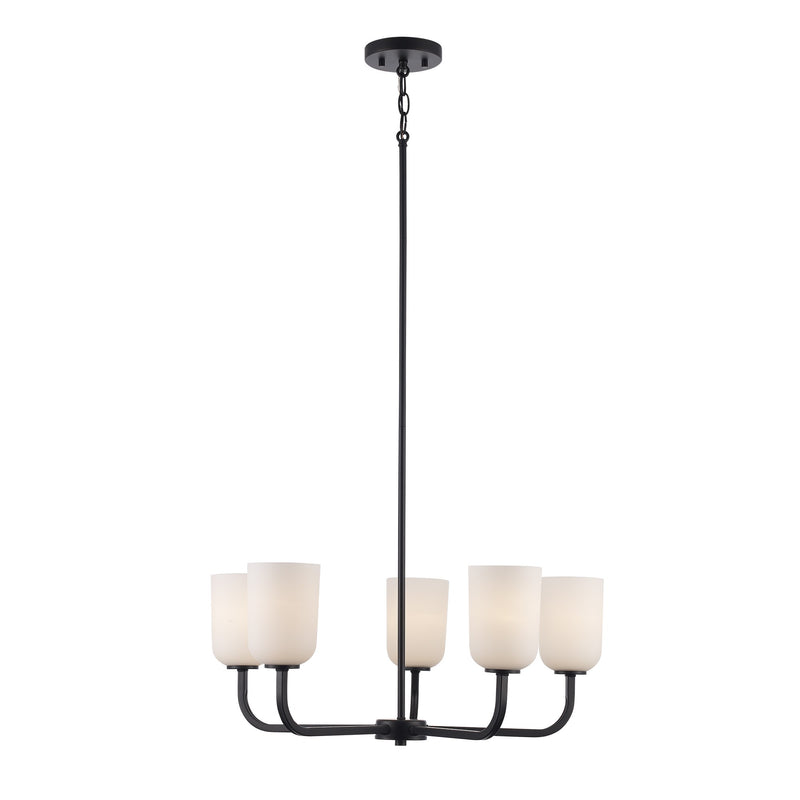 Capri 5-Light 26" Chandelier in Black