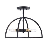 Adelia 4-Light 15" Semi-Flush Mount in Black