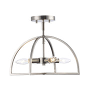 Adelia 4-Light 15" Semi-Flush Mount in Brushed Nickel