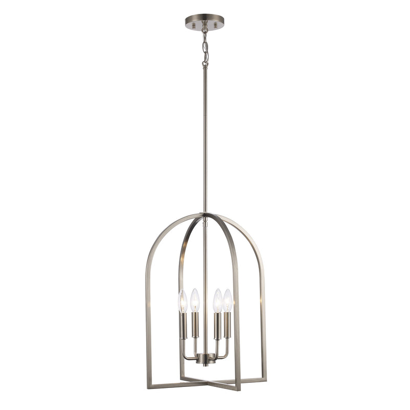 Adelia 4-Light 16" Lantern Pendant in Brushed Nickel