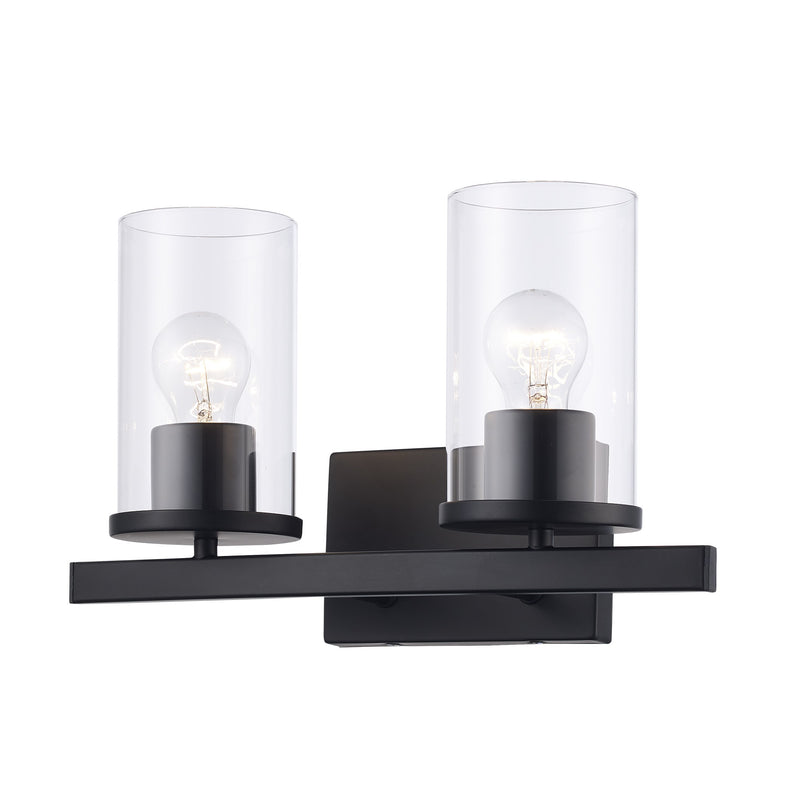 Carter 2-Light 15.25" Vanity Light in Black