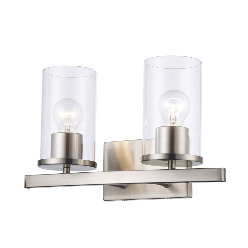 Carter 2-Light 15.25" Vanity Light in Brushed Nickel