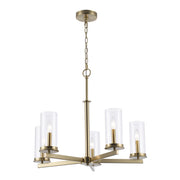 Carter 5-Light 27" Chandelier in Antique Gold