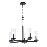 Carter 5-Light 27" Chandelier in Black